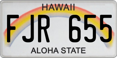HI license plate FJR655
