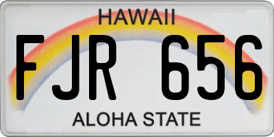 HI license plate FJR656