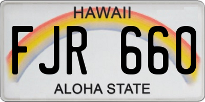 HI license plate FJR660