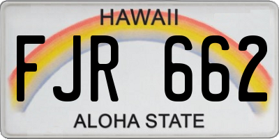 HI license plate FJR662