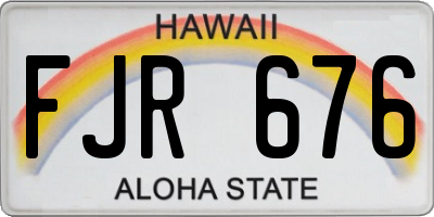 HI license plate FJR676