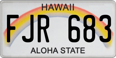 HI license plate FJR683