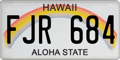 HI license plate FJR684