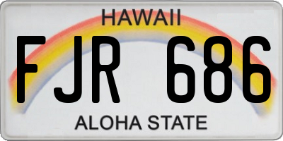 HI license plate FJR686