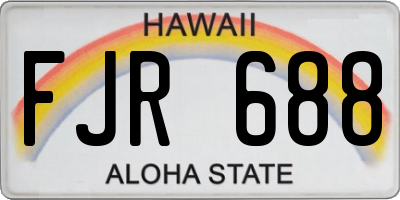 HI license plate FJR688