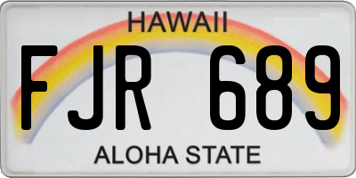 HI license plate FJR689