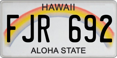 HI license plate FJR692