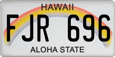 HI license plate FJR696