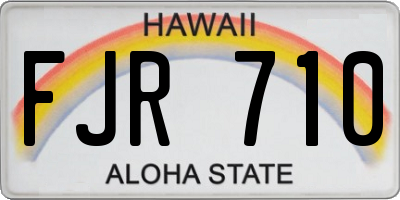 HI license plate FJR710