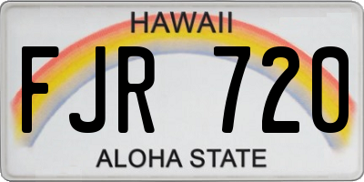 HI license plate FJR720