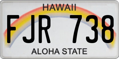 HI license plate FJR738