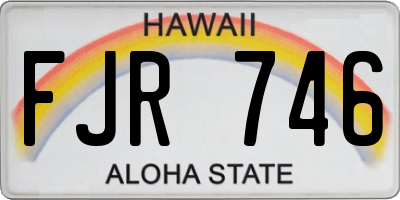 HI license plate FJR746