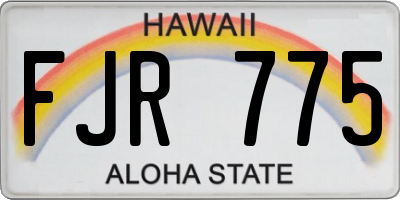HI license plate FJR775