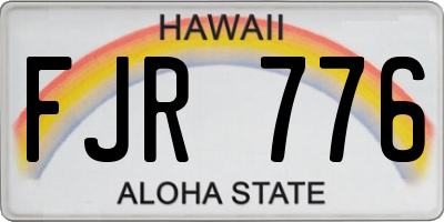 HI license plate FJR776