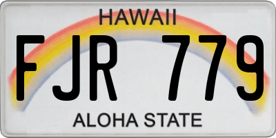 HI license plate FJR779