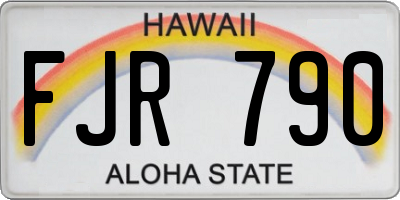 HI license plate FJR790