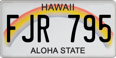 HI license plate FJR795