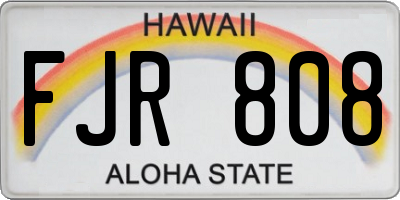 HI license plate FJR808