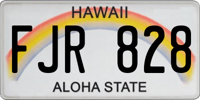 HI license plate FJR828