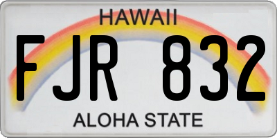 HI license plate FJR832