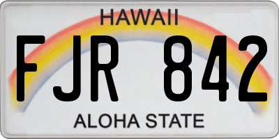 HI license plate FJR842