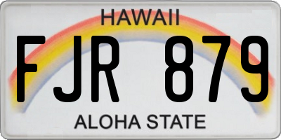 HI license plate FJR879