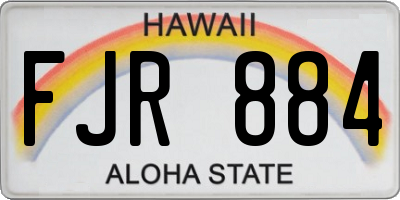 HI license plate FJR884