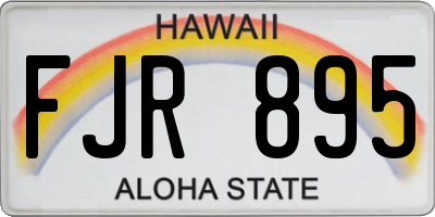 HI license plate FJR895