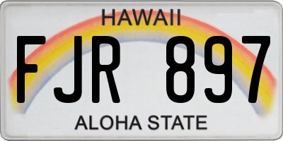 HI license plate FJR897