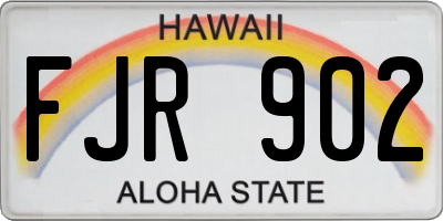 HI license plate FJR902