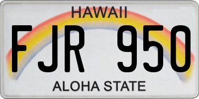 HI license plate FJR950