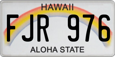 HI license plate FJR976