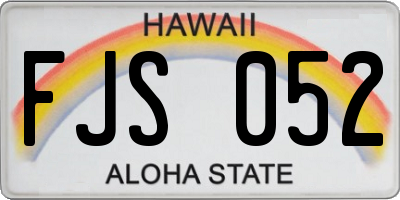HI license plate FJS052
