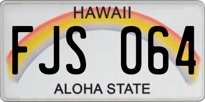HI license plate FJS064