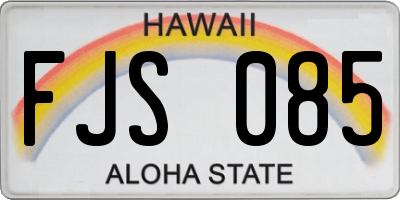 HI license plate FJS085