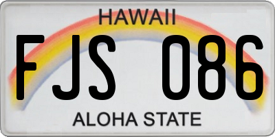 HI license plate FJS086