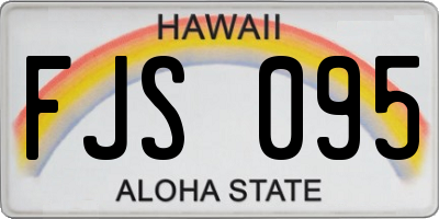HI license plate FJS095