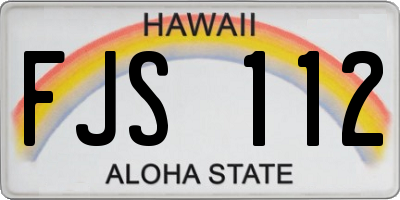 HI license plate FJS112