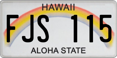 HI license plate FJS115