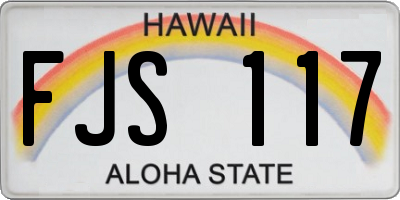 HI license plate FJS117