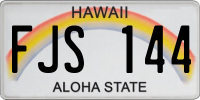HI license plate FJS144