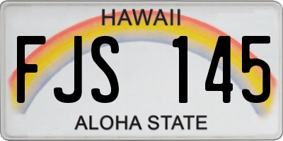 HI license plate FJS145