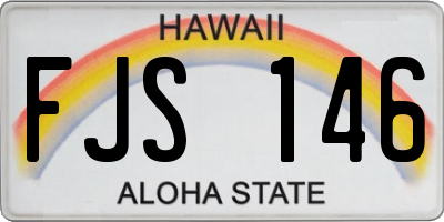 HI license plate FJS146