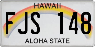 HI license plate FJS148