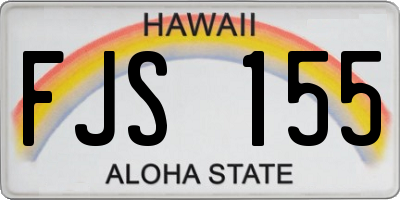 HI license plate FJS155