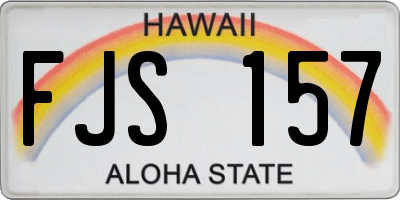 HI license plate FJS157
