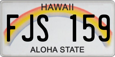 HI license plate FJS159