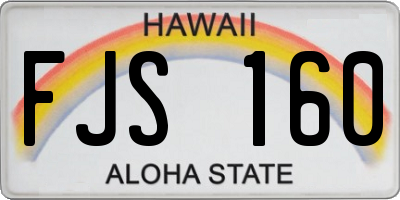 HI license plate FJS160