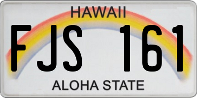HI license plate FJS161