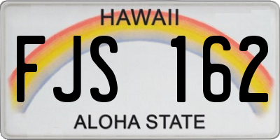 HI license plate FJS162
